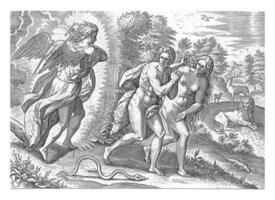 Expulsion from Paradise, Johann Sadeler I, after Crispijn van de Passe I, 1639 photo