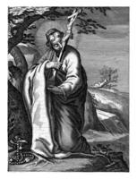 Saint Domnina of Syria as hermit, Boetius Adamsz. Bolswert, after Abraham Bloemaert, 1590 - 1662 photo