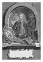 Portrait of Johann Christian Cuno, G.J. Marstaller, after Carel Augusti Arstenius, 1746 photo