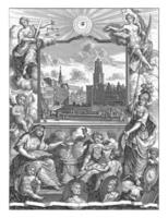ver de utrecht en alegórico marco, Noé camioneta der meer i, después gerardo fusionar, 1745 foto