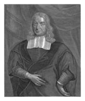 retrato de christophorus wittichius, Antonio camioneta zijlvelt, después hendrik verschuring, 1677 - 1686 foto