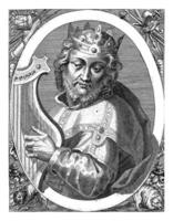 King David as one of the nine heroes, Willem van de Passe, 1621 - 1636 photo