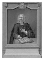 Portrait of an Unknown Preacher, Jacob Houbraken, 1708 - 1780 photo