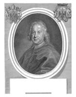 Portrait of Cardinal Bernardo Maria Conti, Girolamo Rossi II, after Antonio David, 1721 - 1762 photo