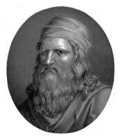 retrato de Leonardo da vinci, claudio arteria, 1820 - 1862 foto