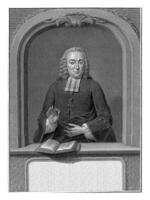 Portrait of Daniel Serrurier, Pieter Tanje, after Jan Maurits Quinkhard, 1759 photo