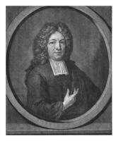 retrato de el predicador adrian camioneta oostro, anónimo, 1680 - 1713 foto
