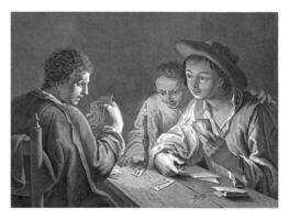 Card Players, Nicolo Cavalli, after Francesco Maggiotto, 1740 - 1822 photo