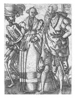 Couple with Death, Monogrammist AC 16th century, after Tobias Stimmer, 1562 photo