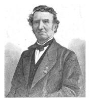 retrato de ajlm lujo, fundador de el vincentiusvereniging en el Países Bajos, puñal juriaan sluyter, 1860 - 1886 foto