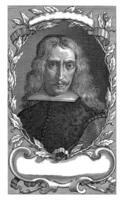 retrato de escritor carlo maria Maggi, monograma si Italia, después Pensilvania fantonus, 1700 foto