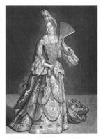 retrato de anna augusta, condesa de hohenlohe, pieter schenk i, 1670 - 1713 foto