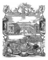 noordeinde palacio en el la Haya y retrato de Guillermo v, C. 1754-1755 foto