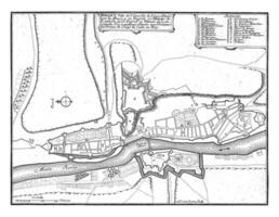 Map of Dinant, 1693, Harmanus van Loon, 1693 photo