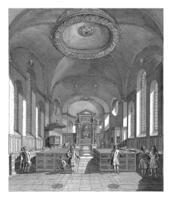 Interior of the Danish Church in London, Johannes Kip, 1697 photo