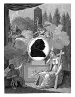 Allegorical memorial for Abraham Rutgers, Philippus Velijn, after Jacobus van Meurs, 1809 photo