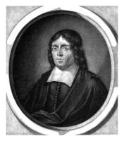 retrato de el predicador anton byneo, pieter schenk i, 1670 - 1713 foto