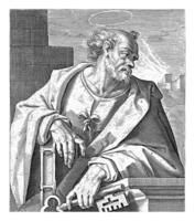 Apostle Petrus, Crispijn van de Passe I, after Joos van Winghe, 1594 photo