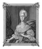 Portrait of Wilhelmina of Prussia, Christian Benjamin Glassbach, 1767 - 1779 photo