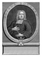 Portrait of Petrus Boudaan, Frederik Ottens, 1728 - 1775 photo