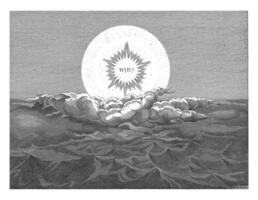 Creation of light and darkness, Johann Sadeler I, after Maerten de Vos, 1639 photo