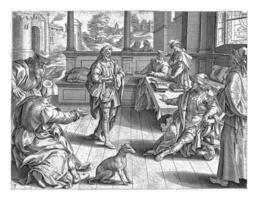 Merciless slave brought before the king, anonymous, 1585 photo