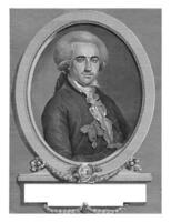 Portrait of Willem Bilderdijk, Mathias de Sallieth, after Schmidt engraver, 1790 photo