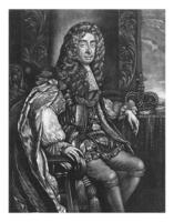 Portrait of James II, King of England, Pieter Schenk I, after Peter Lely Sir, 1670 - 1713 photo
