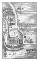 View of the church of Eik en Duinen, 1556, anonymous, 1730 - 1736 photo