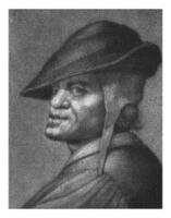 hombre con sintió gorra, Abrahán borrando, después adrien navegador, 1652 - 1690 foto