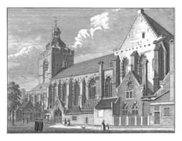 View of the Buurkerk in Utrecht, Hendrik Spilman, after Jan de Beijer, 1744 - 1758 photo