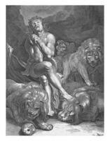 Daniel in the lion's den, Abraham Bloteling, after Peter Paul Rubens, 1655 - 1690 photo