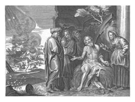 Job on the dung heap, anonymous, after Jacob Neefs, after Gerard Seghers, 1652 photo
