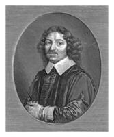 Portrait of Albert Kijper, Jonas Suyderhoef, after David Bailly, 1650 - 1684 photo
