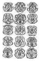 quince letra monogramas nox-pqt, Daniel Delaware lafeuille, C. 1690 - C. 1691 foto