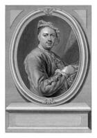 Portrait of painter Jacques Ignatius de Roore, Jan Punt, after Jacques Ignatius de Roore, 1736 photo