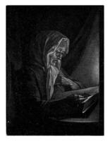 Woman Reading, Aert Schouman, 1720 - 1792 photo