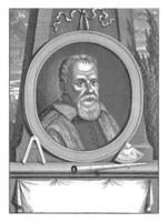 Portrait of Galileo Galilei, Joseph Mulder, 1668 - 1738 photo