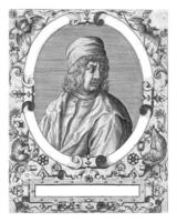 Portrait of Marsilio Ficino, Theodor de Bry, after Jean Jacques Boissard, 1669 photo