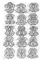 Fifteen Letter Monograms CDZ-DER, Daniel de Lafeuille, c. 1690 - c. 1691 photo