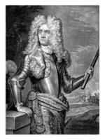 Portrait of Jacob baron van Wassenaer lord of Obdam, Pieter Schenk I, after Gottfried Kneller, 1670 - 1713 photo