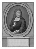 retrato de el predicador petrus gribius, ene caspar philips, después Thomas camioneta der marchitar, 1740 foto