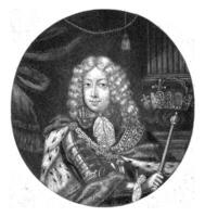 retrato de emperador Joseph i, pieter schenk i, 1690 - 1713 foto