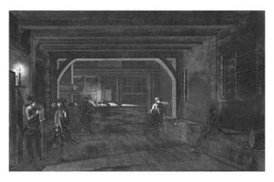 interior de el principal Guardia de el milicia en el nuevo mercado a noche, hendrik camioneta hilado, 1750 - 1793 foto
