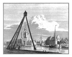 ver de el puerto de zierikzee, 1743, ene caspar felipe foto