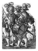 Standard Bearer, Tambour and a Third Man, Hieronymus Wierix photo
