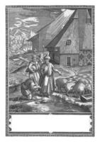 parábola de el pródigo hijo el pródigo hijo como un porquero, dominicus custodio, C. 1579 - C. 1615 foto