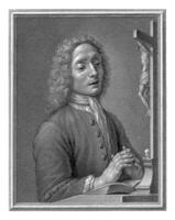 retrato de gaetano prates, en oración para un crucifijo, carlo faucci, después ignacio enrico hugford, 1739 - 1784 foto