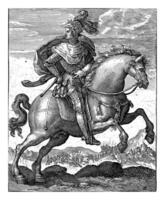 Albert I of Habsburg on horseback, Crispijn van de Passe I, after G. Ens, 1604 photo