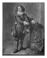 Comedian with a relief, Pieter Schenk I, 1670 - 1713 photo